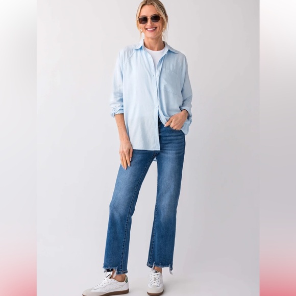 Risen High Rise Stem Hem Jeans by Social Threads, sz 28 - Picture 2 of 12